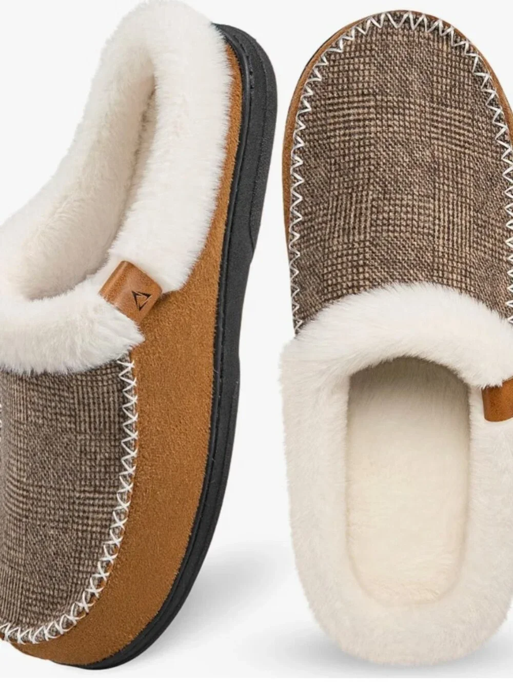 Mens Slippers Slip on Moccasin Indoor Memory Foam House Shoes Warm